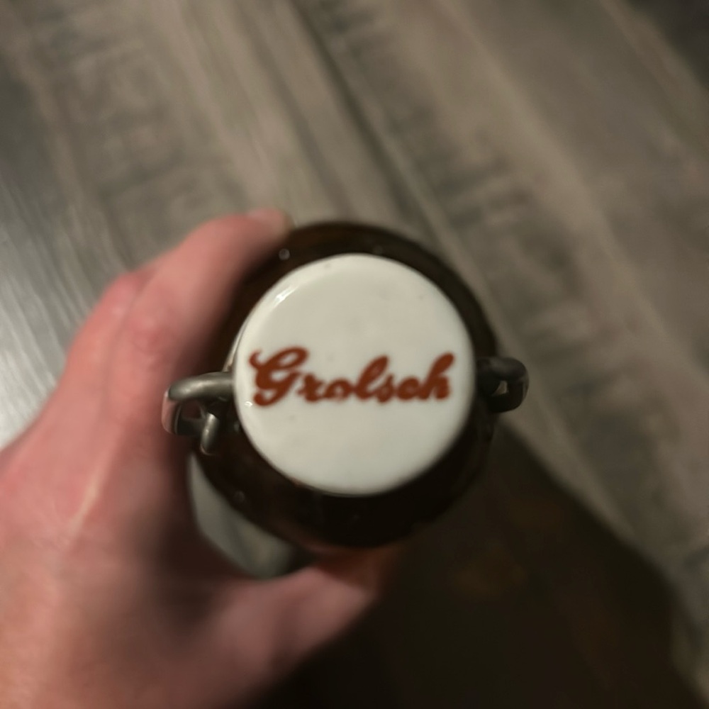 Grolsch vintage beer bottle